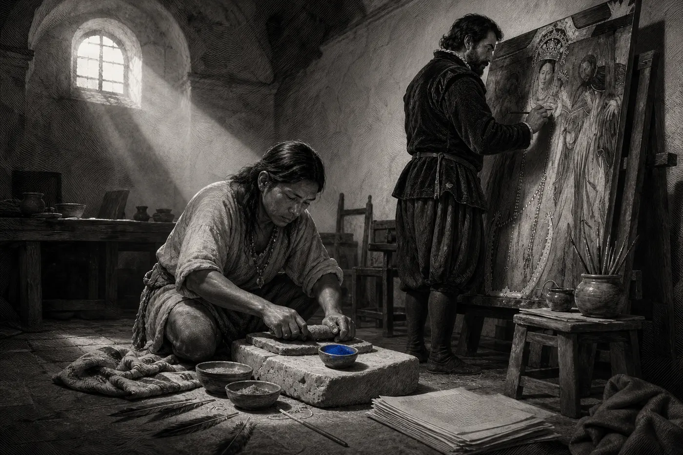 Cultura urbana colonial en Tunja: Escuela Tunjana, lengua muisca y congregación indígena (1580–1599)